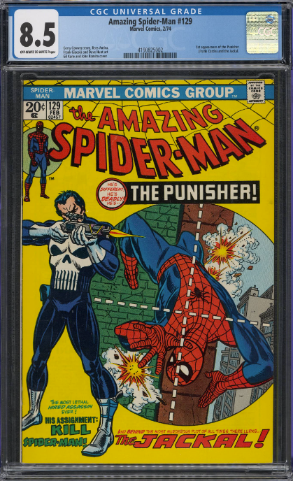Amazing Spider-Man #129 - CGC 8.5 - 1974 Marvel 1st Appearances of the Punisher