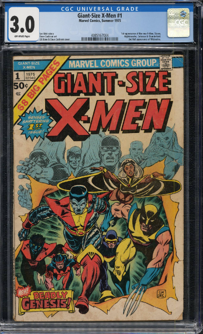 Giant-Size X-Men #1 – CGC 3.0 – 1975 Marvel 1st New X-Men, 4th Appearance of Wolverine